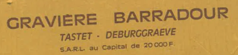 Ancien logo : Gravière Barradour, Tastet - Deburggraeve