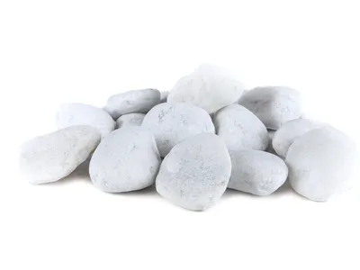 Galets de marbre blanc