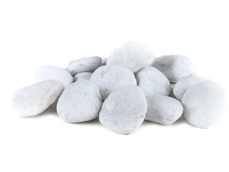 Galets de marbre blanc