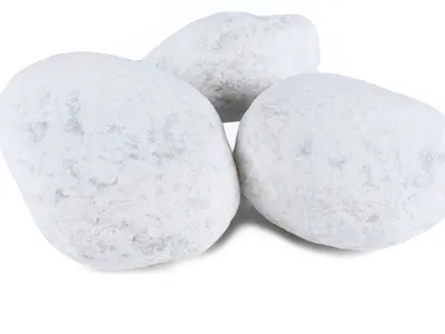 Galets de marbre blanc gros calibre