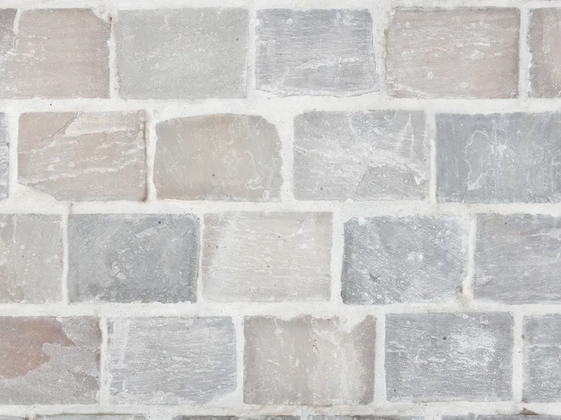 Pavés grès multicolore finition naturelle